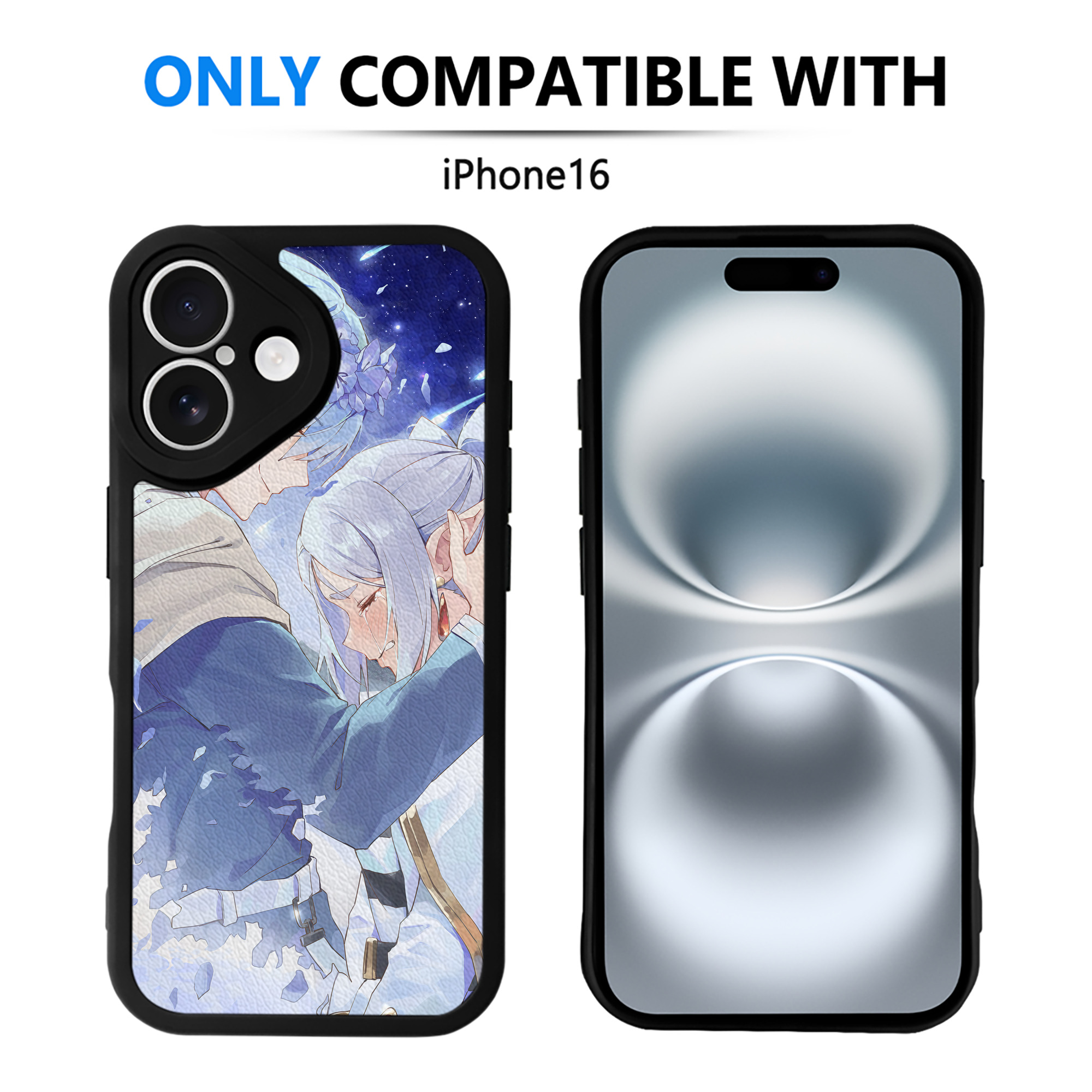 （画像用） 葬送のフリーレン Frieren 【iPhone 16シリーズ対応】シリコンスマホケース（レザー調） 材質：シリコン